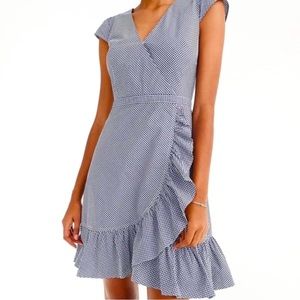 Faux Wrap Navy&White J Crew Dress